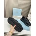 Prada Men's Sneakers in Black Leather with Bike Fabric Prada Men's Sneakers in Black Leather with Bike Fabric