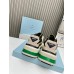 Prada Men's Sneakers in Multicolor Leather with Bike Fabric Prada Men's Sneakers in Multicolor Leather with Bike Fabric
