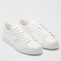 Prada Men's Sneakers in White Leather and Nylon Prada Men's Sneakers in White Leather and Nylon