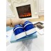 Prada Men's Downtown Sneakers in White and Blue Leather Prada Men's Downtown Sneakers in White and Blue Leather