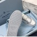 Prada Men's Downtown Sneakers in White and Grey Leather Prada Men's Downtown Sneakers in White and Grey Leather