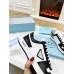 Prada Men's Downtown Sneakers in White and Black Leather Prada Men's Downtown Sneakers in White and Black Leather