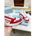 Prada Men's Downtown Sneakers in White and Red Leather Prada Men's Downtown Sneakers in White and Red Leather
