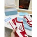 Prada Men's Downtown Sneakers in White and Red Leather Prada Men's Downtown Sneakers in White and Red Leather