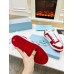 Prada Men's Downtown Sneakers in White and Red Leather Prada Men's Downtown Sneakers in White and Red Leather
