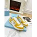 Prada Men's Downtown Sneakers in White and Yellow Leather Prada Men's Downtown Sneakers in White and Yellow Leather