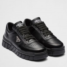 Prada Men's Low-top Sneakers in Black Leather Prada Men's Low-top Sneakers in Black Leather