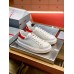 Prada Women's Macro Sneakers In White and Red Leather Prada Women's Macro Sneakers In White and Red Leather