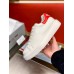 Prada Women's Macro Sneakers In White and Red Leather Prada Women's Macro Sneakers In White and Red Leather