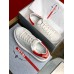 Prada Women's Macro Sneakers In White and Red Leather Prada Women's Macro Sneakers In White and Red Leather