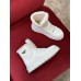 Prada Women's High-top Sneakers in Leather and Shearling Prada Women's High-top Sneakers in Leather and Shearling