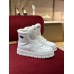 Prada Women's High-top Sneakers in Leather and Shearling Prada Women's High-top Sneakers in Leather and Shearling