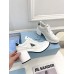 Prada Downtown High-heeled Sneakers In White Leather Prada Downtown High-heeled Sneakers In White Leather