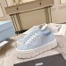 Prada Double Wheel Sneakers In Blue Nylon Gabardine Prada Double Wheel Sneakers In Blue Nylon Gabardine