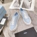 Prada Double Wheel Sneakers In Blue Nylon Gabardine Prada Double Wheel Sneakers In Blue Nylon Gabardine