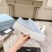 Prada Double Wheel Sneakers In Blue Nylon Gabardine Prada Double Wheel Sneakers In Blue Nylon Gabardine
