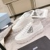 Prada Double Wheel Sneakers In White Nylon Gabardine Prada Double Wheel Sneakers In White Nylon Gabardine
