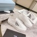 Prada Double Wheel Sneakers In White Nylon Gabardine Prada Double Wheel Sneakers In White Nylon Gabardine