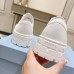 Prada Double Wheel Sneakers In White Nylon Gabardine Prada Double Wheel Sneakers In White Nylon Gabardine