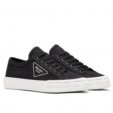 Prada Women's Low-top Sneakers In Black Gabardine Fabric Prada Women's Low-top Sneakers In Black Gabardine Fabric