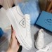 Prada Women's Low-top Sneakers In White Gabardine Fabric Prada Women's Low-top Sneakers In White Gabardine Fabric