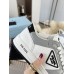 Prada District Sneakers in White and Grey Calfskin Prada District Sneakers in White and Grey Calfskin