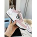 Prada District Sneakers in White and Pink Calfskin