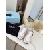 Prada District Sneakers in White and Pink Calfskin