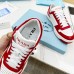 Prada Downtown Sneakers in White and Red Calfskin Prada Downtown Sneakers in White and Red Calfskin