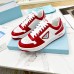 Prada Downtown Sneakers in White and Red Calfskin Prada Downtown Sneakers in White and Red Calfskin