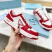 Prada Downtown Sneakers in White and Red Calfskin Prada Downtown Sneakers in White and Red Calfskin