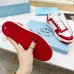 Prada Downtown Sneakers in White and Red Calfskin Prada Downtown Sneakers in White and Red Calfskin