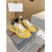 Prada America's Cup Sneakers in Yellow Rubber and Bike Fabric