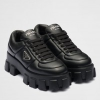 Prada Women's Sneakers in Black Padded Nappa Leather Prada Women's Sneakers in Black Padded Nappa Leather
