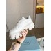 Prada Women's Sneakers in White Padded Nappa Leather Prada Women's Sneakers in White Padded Nappa Leather