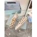 Prada Slip-on Sneakers in White/Beige Embroidered Fabric Prada Slip-on Sneakers in White/Beige Embroidered Fabric