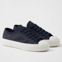 Prada Women's Sneakers in Dark Blue Fabric Prada Women's Sneakers in Dark Blue Fabric