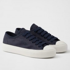Prada Women's Sneakers in Dark Blue Fabric Prada Women's Sneakers in Dark Blue Fabric