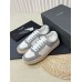 Saint Laurent Women's SL/61 Sneakers in Grey and White Leather Saint Laurent Women's SL/61 Sneakers in Grey and White Leather