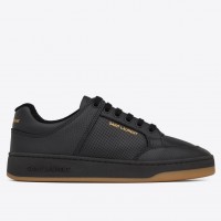 Saint Laurent Women's SL/61 Sneakers in Black Perforated Leather Saint Laurent Women's SL/61 Sneakers in Black Perforated Leather
