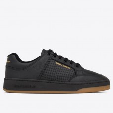 Saint Laurent Women's SL/61 Sneakers in Black Perforated Leather Saint Laurent Women's SL/61 Sneakers in Black Perforated Leather