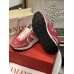 Valentino Women's Lacerunner Sneakers in Pink Lace and Mesh