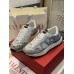 Valentino Women's Lacerunner Sneakers in White Lace and Mesh