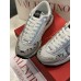 Valentino Women's Lacerunner Sneakers in White Lace and Mesh
