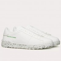 Valentino Women's Open For a Change Sneakers in White Leather Valentino Women's Open For a Change Sneakers in White Leather