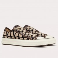 Valentino Totaloop Sneakers in Black Toile Iconographe Fabric Valentino Totaloop Sneakers in Black Toile Iconographe Fabric