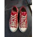 Valentino Totaloop Sneakers in Red Toile Iconographe Fabric Valentino Totaloop Sneakers in Red Toile Iconographe Fabric