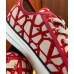 Valentino Totaloop Sneakers in Red Toile Iconographe Fabric Valentino Totaloop Sneakers in Red Toile Iconographe Fabric