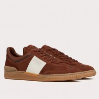 Valentino Women's Upvillage Sneaker in Brown Suede Leather Valentino Women's Upvillage Sneaker in Brown Suede Leather