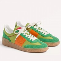 Valentino Women's Upvillage Sneakers in Green Leather and Nylon Valentino Women's Upvillage Sneakers in Green Leather and Nylon